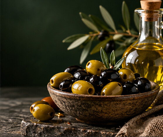 Siyah ve yeşil zeytin
